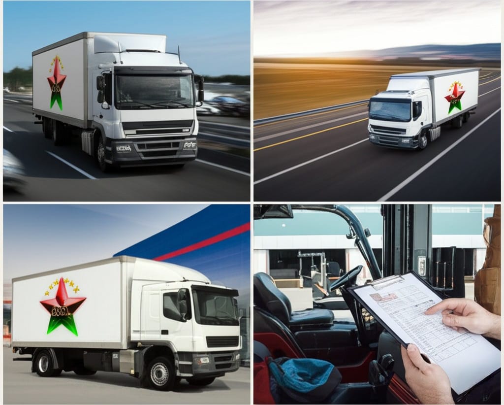 Black Starline logistics driver with a shipment